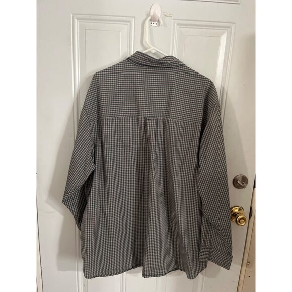 Chaps green white red plaid long sleeved button front collard shirt size 2XB - Picture 2 of 8